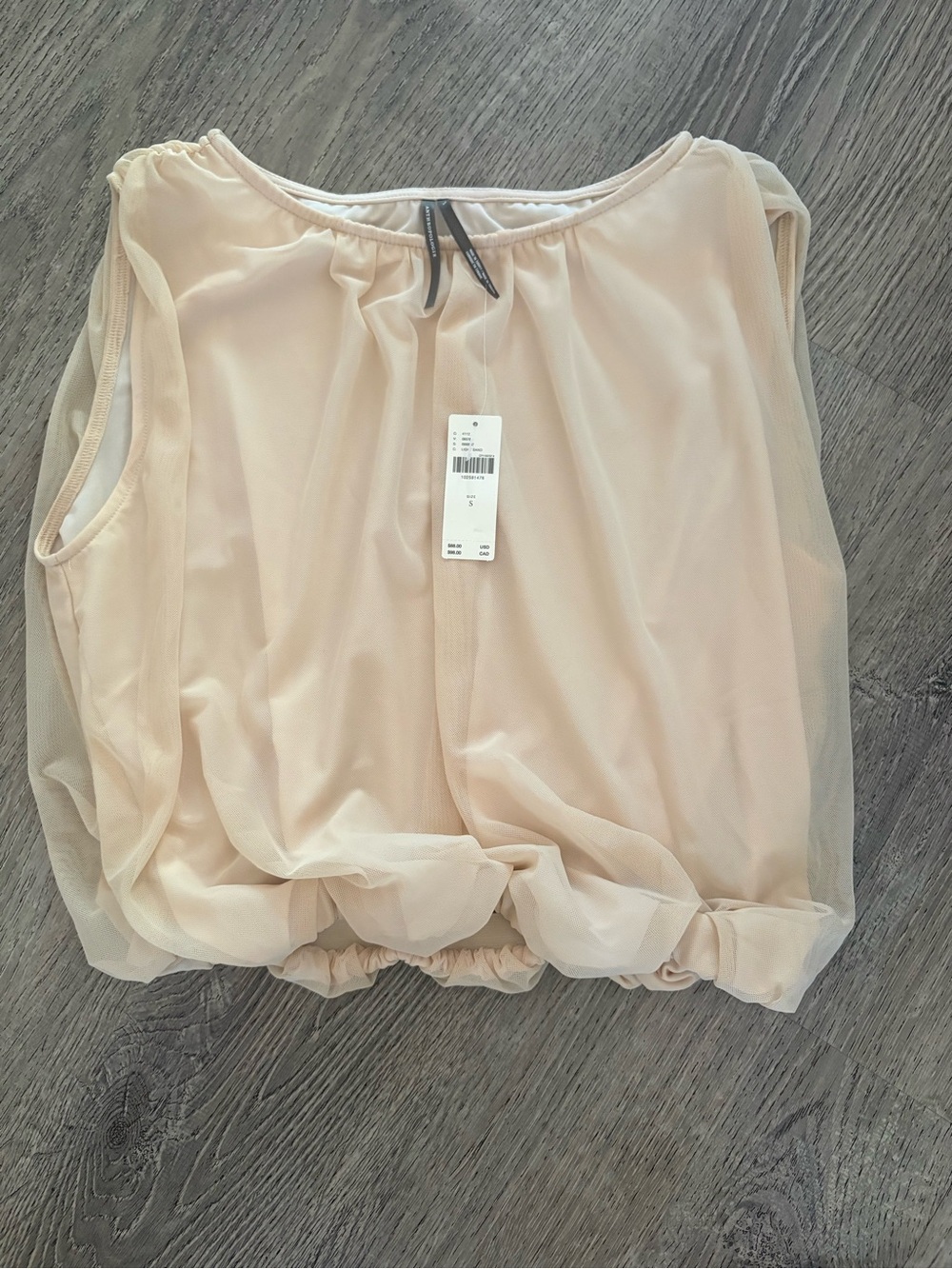 Anthropologie Cream Chiffon A-Line Skirt